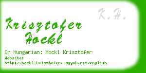 krisztofer hockl business card